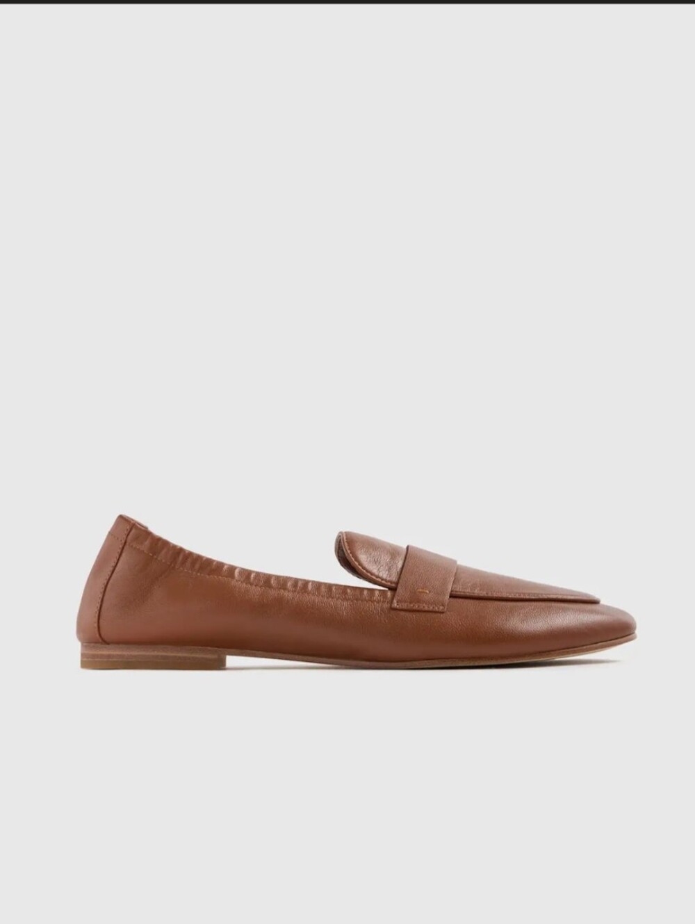 Quince Italian Leather Soft Loafers (Cognac)